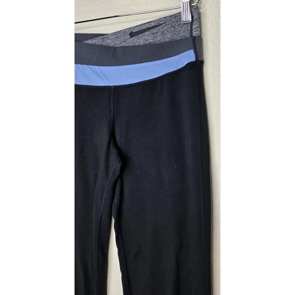 Lululemon Astro Pants 6x34 Black Gray Crossover Layered Waist Flare Yoga Boot